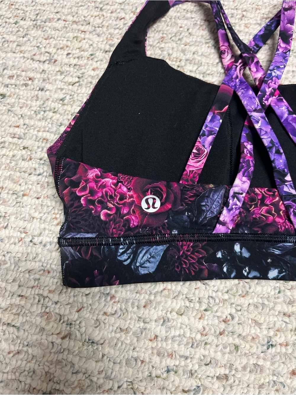 Lululemon sports bra. Athletic. Purple pink floral
Size 4. - Picture 4 of 5